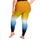 Aroace Pride Ombre High-Waist Plus Leggings Plus Size Legging - AOP PRIDE MODE